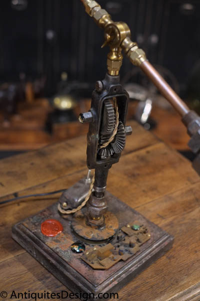 lampe creation steampunk steamlum marc boyer